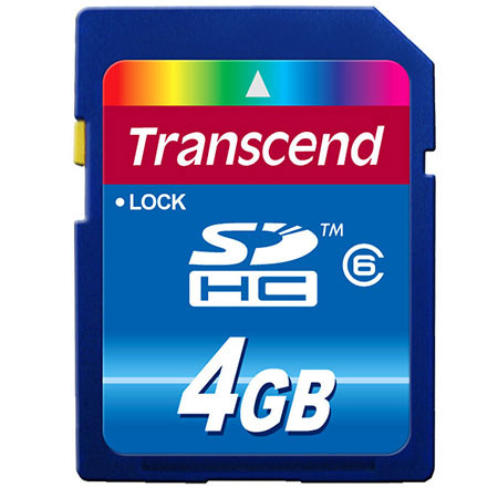 Transcend 4 GB Secure Digital High Capacity (SDHC) Class 6 Memory Card image