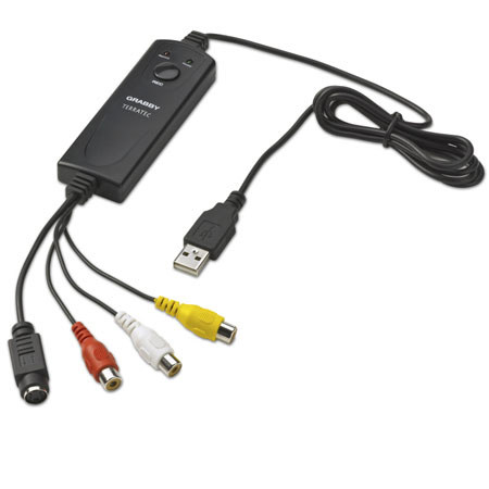 TerraTec Grabby, Digitize VHS Tapes and Burn to DVD, USB 2.0 PC Interface, PAL, NTSC, SECAM Video Standards, for Windows. image