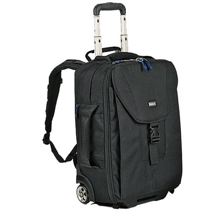 Think Tank Airport Takeoff Check In, Rolling Backpack for 2 Pro DSLR Cameras with / without Lenses &amp; up to a 300mm Lens, 15" Laptop &amp; More image