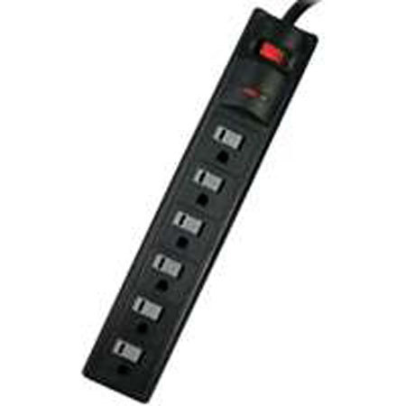 Tether Tools Surge Protector/Power Strip, 6-Outlets, 3 Foot Cord