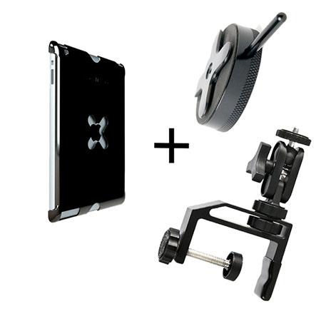 Tether Tools iPad Utility Mounting Kit with Wallee iPad Mini 1 Black Case & EasyGrip LG Clamp