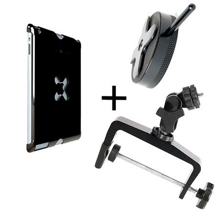 Tether Tools iPad Utility Mounting Kit with Wallee iPad Mini 1 Black Case & EasyGrip XL Clamp