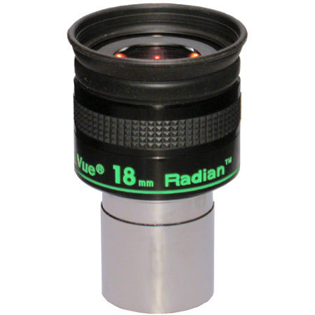 Tele Vue 18mm Radian 1.25&quot; Wide Angle Eyepiece with 60 Degree Field of View &amp; Long Eye Relief. image