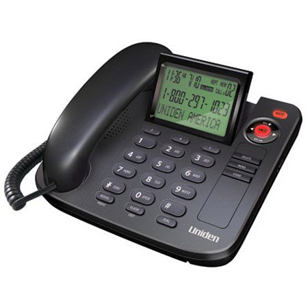 UPC 050633330067 product image for Uniden 1360BK Desktop Corded Caller ID Phone, Black | upcitemdb.com