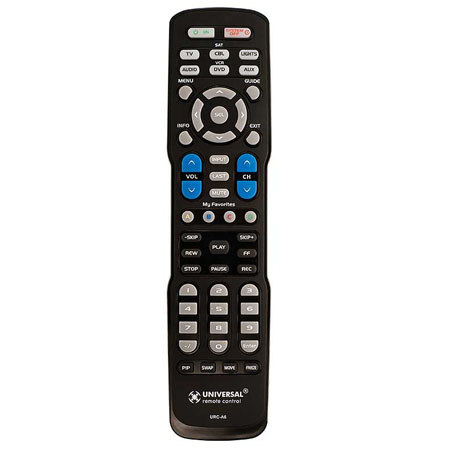 Universal Remote A6 Pre-Programmed and Learning Remote Control for Home Theaters