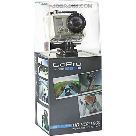 GoPro HD Hero 960 Camera, 5 Megapixel, 720p and 960p HD Resolutions with Helmet Front Mount, Head Strap and 2 Adhesive Mounts image