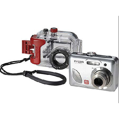 Intova IC-600 6.0MP Digital Camera with Underwater Housing, 3x Optical Zoom, 4x Digital Zoom &amp; 2.4" LCD, 180' Depth Rating image