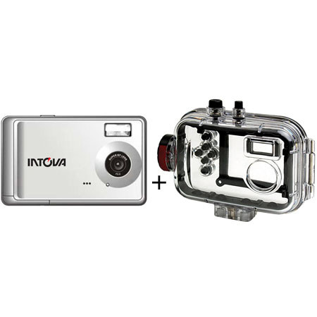 Intova CP9 Compact Waterproof 9.0 Megapixel Digital Camera with 130' Waterproof Housing image