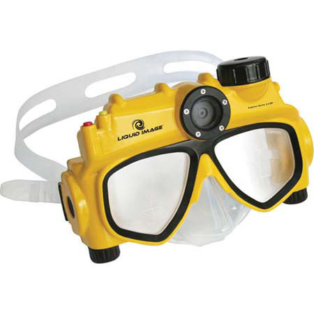 Liquid Image 5.0 MP Underwater Digital Camera Mask with Anti-fog Lenses, Editing Software for Mac &amp; Windows, Depth Rating to 5M. image