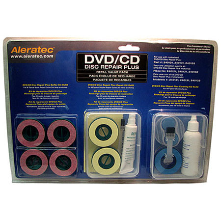 Aleratec DVD / CD Disc Repair Plus, Motorized Repair Kit Cleans &amp; Removes Scratches. image