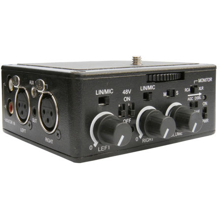 BeachTek DXA-SLR Dual XLR Audio Adapter with Built-in Preamplifiers and Phantom Power for DSLR Cameras with Mic Jack image