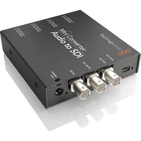 Blackmagic Design Mini Converter Audio to SDI, AES/EBU Input, Analog Audio Input, 3GB/Sec SDI