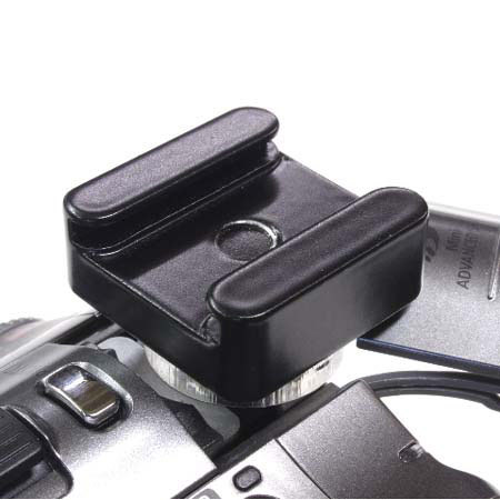Adorama Canon Mini Advanced Accessory Shoe to Universal Shoe Adapter (FLAT TYPE) - Black image