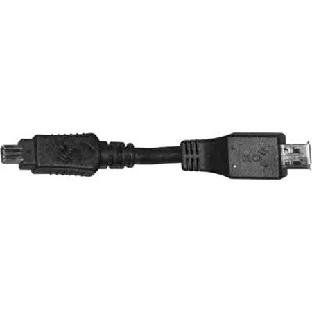 Datavideo IEEE 1394 Firewire Cable Adapter, 4 Pin Male to 6 Pin Female, 30cm (12&quot;) image