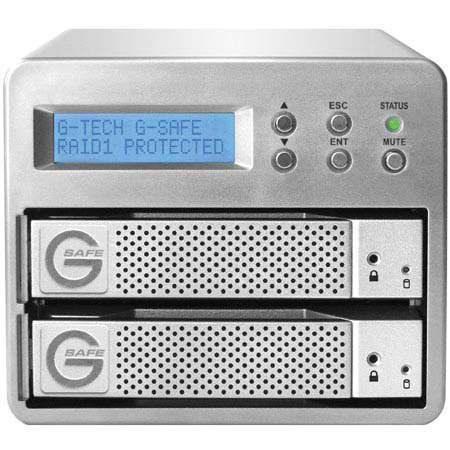 G-Tech G-Safe 1 TB RAID 1 Storage Solution with Firewire 800 &amp; USB 2.0 Interface for Mac &amp; Windows image