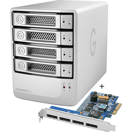 G-Technology G-SPEED eS 8TB RAID with eSATA PCIe Host Adapter, RAID 0, 1, 5, 10, JBOD image