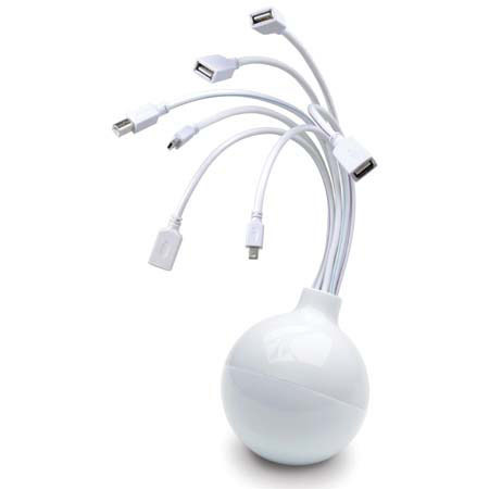 LaCie USB Hub with 7 USB 2.0 Ports &amp; 8 Cables, for Mac &amp; Windows, Original Design by Ora-Ito image