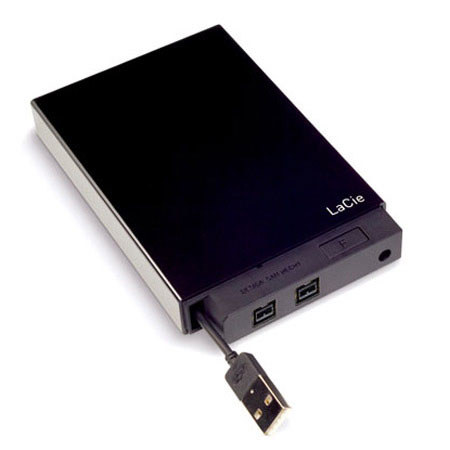 LaCie Little Disk, 320 GB Pocket Hard Drive with FireWire 400 &amp; 800 &amp; Hi-Speed USB 2.0 Interface, for Mac &amp; Windows, Design by Sam Hecht image
