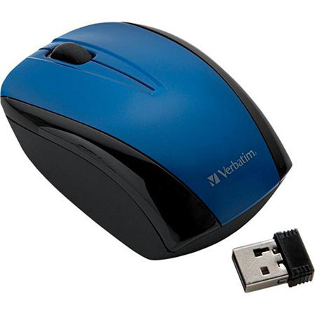 Verbatim Nano Wireless Notebook Optical Mouse - Blue