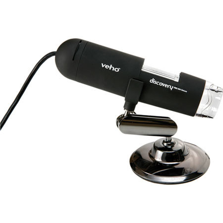 Veho VMS-001 200x USB Digital Microscope, 1.3MP CMOS Sensor, 4 LED Light Source, 10mm to Infinity Focus Range, USB Powered