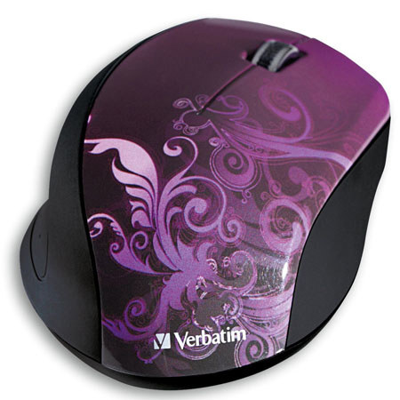 Verbatim Wireless Optical Design Mouse, Purple