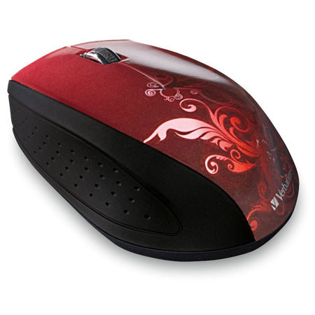 Verbatim Wireless Optical Design Mouse, Red