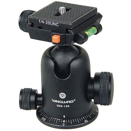 Vanguard SBH-100 Ballhead with Quick Release for the Elite and Tracker Tripods, Supports 22 lbs. image