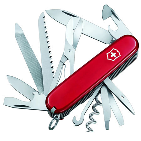 UPC 046928538614 product image for Victorinox Swiss Army 91mm/3.58in Ranger Pocket Knife, Red | upcitemdb.com