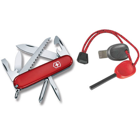 Victorinox Swiss Army Hiker / Firestarter Combo Set with Pouch