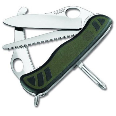 Victorinox Hunter XT Swiss Army Knife with Dual Density Handle, One Hand Locking Blade, Gut Hook, Bone Saw, Screwdriver, Reamer and Key Ring