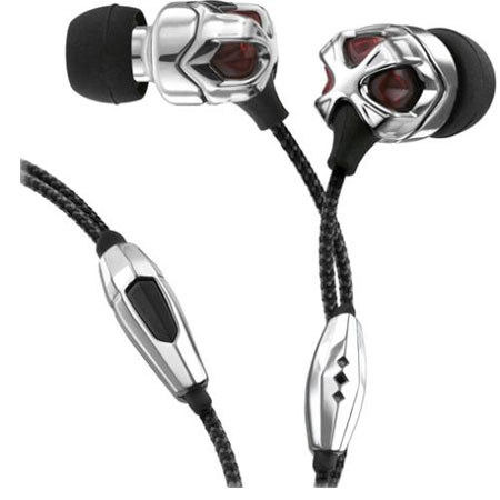 V-moda Vibe II Headphone/Headset with Microphone, Apple i-Phone Compatible, ChromeRouge image