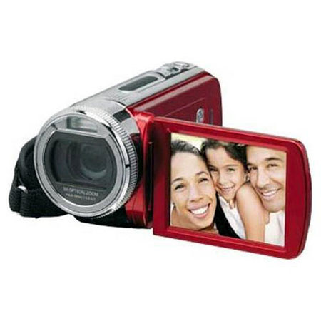 Vivitar DVR 840XHD 8.1 Megapixels High Definition Digital Video Camcorder with 5x Optical, 4x Digital Zoom and 3.0'' TFT LCD Display, Red