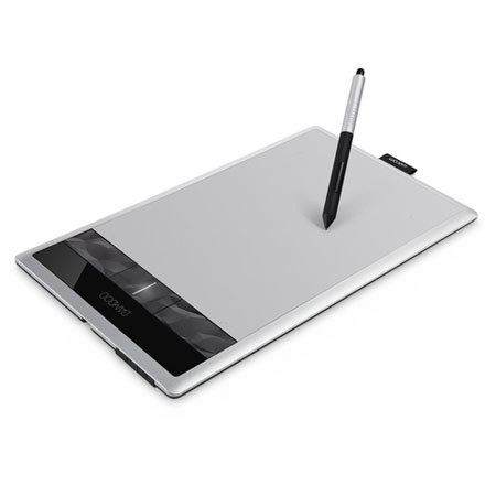 Wacom CTH670 Bamboo Create Digital Tablet, 8.5 x 5.4" Active Area, USB Interface, 1024 Levels of Sensitivity, Mac & Windows Compatibility, Silver