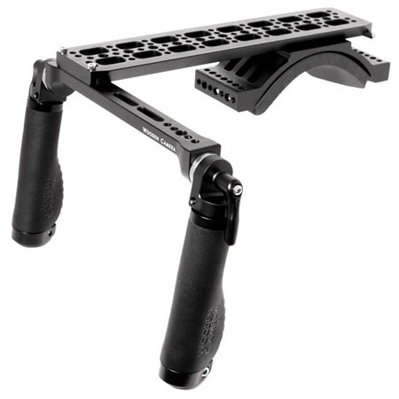 Wooden Camera Base Black Leather Shoulder Rig