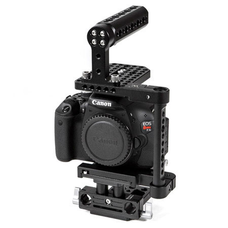 Wooden Camera Quick Kit for Small DSLR Camera, Includes Quick Cage, 15mm Base & Top Handle