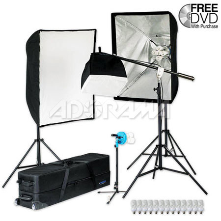 Westcott Monte Zucker Deluxe Spiderlite Lighting Kit, with 2 TD5 Lights, 2 TD3 Lights &amp; Fluorescent Bulbs, Softboxes, Stands and Case. image