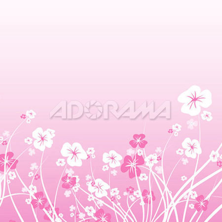 Westcott Photo Basics 6' x 8' "Pink Daisies", Abstract Flower Pattern Scenic Cotton Muslin Background #913