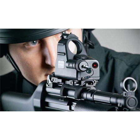 Fraser-Volpe MARS, 1 x 25mm Multi-Purpose Aiming Reflex Sight, Matte Black Finish with Illuminated 0.3mRad Red Dot Reticle &amp; Red Laser Pointer. image