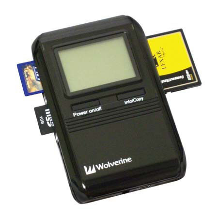 Wolverine PicPac 160 GB Hard Drive 11-in-1 Portable Memory Card Backup Storage Device with USB 2.0 Interface. image