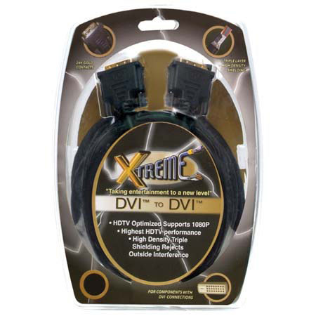 Xtreme Cables 6' DVI to DVI Super High Performance Cable.