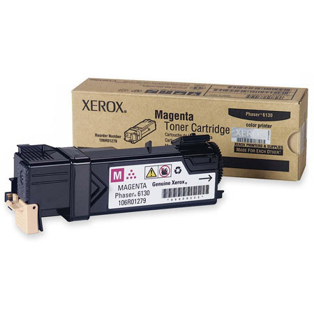 Xerox 106R01279 Magenta Toner Cartridge for Phaser 6130 Series Printer, 1900 Pages Yield