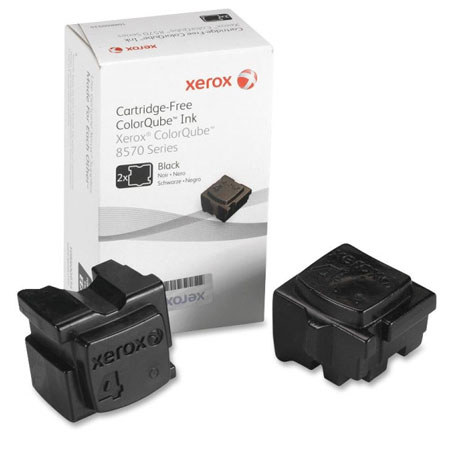 Xerox 108R00929 Black ColorQube Ink for ColorQube 8570 Series Printer, 2 Sticks, 4300 Pages Yields
