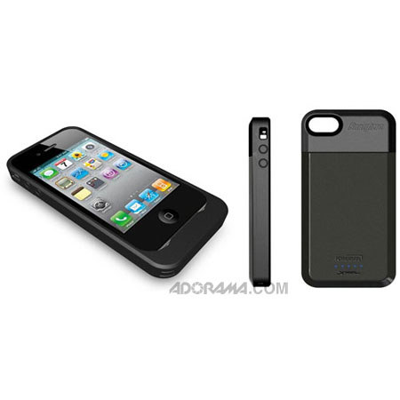 Energizer Power AP1201 Powerskin Case for iPhone 4 with Built in 1200mah Lithium Polymer Battery image
