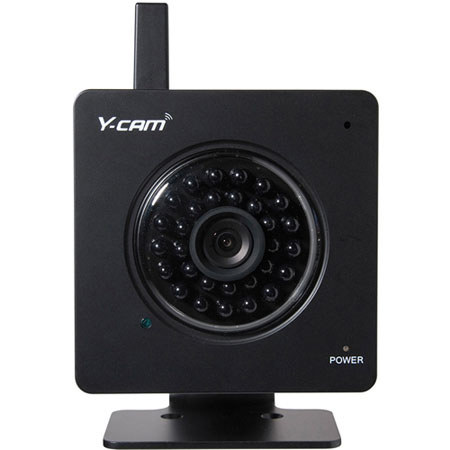 Y-cam Black SD IP Camera with microSD Card Slot, WiFi, Remote Access, with Sound