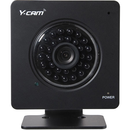 Y-cam Black SD PoE IP Camera, microSD Card Slot, Remote Access, with Sound