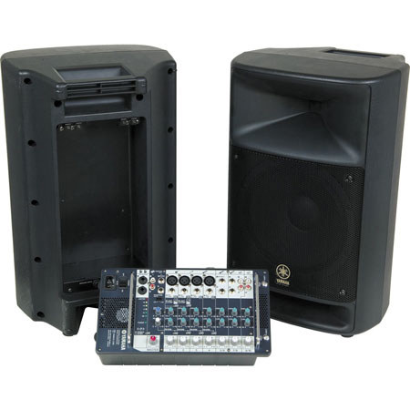 Yamaha Stagepas 500-Watt Portable PA System, Dual 250-Watt Amplifiers, 10" 2-Way Passive Speakers