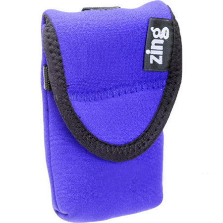 Zing Small Camera/Electronics Belt Bag for the Pentax IQ Zoom 90M, 115M &amp; 140M, Canon ELPH and Olympus STYLUS Series, Blue image