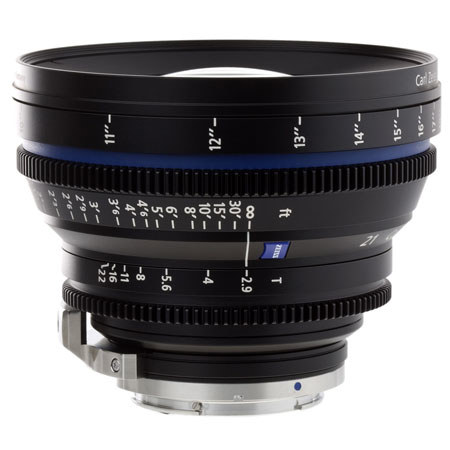 Zeiss Compact Prime CP.2 21mm f/2.9 T* (Feet) Lens with Canon EF EOS Mount