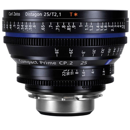 Zeiss Compact Prime CP.2 25mm f/2.1 T (Meter) Lens with Canon EF EOS Mount