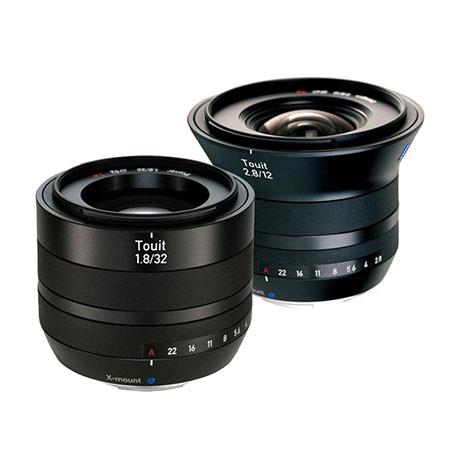 Zeiss 32mm f/1.8 Touit Series - Bundle - 12mm f/2.8 Touit Series for Fujifilm X Series Cameras